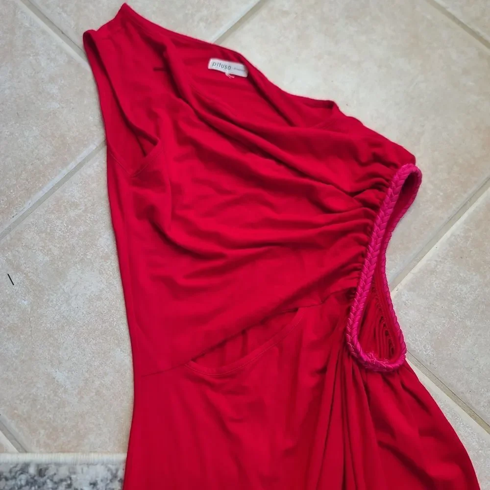 Pitusa One Shoulder Cut Out Side Slit Dress Standard - Picture 5 of 11